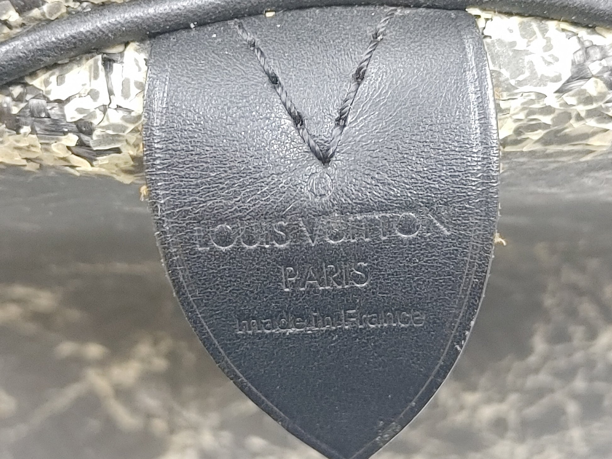 LOUIS VUITTON Damier Carbon Keepall 45 N41415 DU4130 Microfiber Noir Boston Bag with Poignier