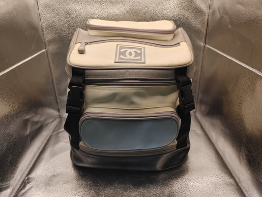 CHANEL Sport Line Backpack Nylon White Backpack