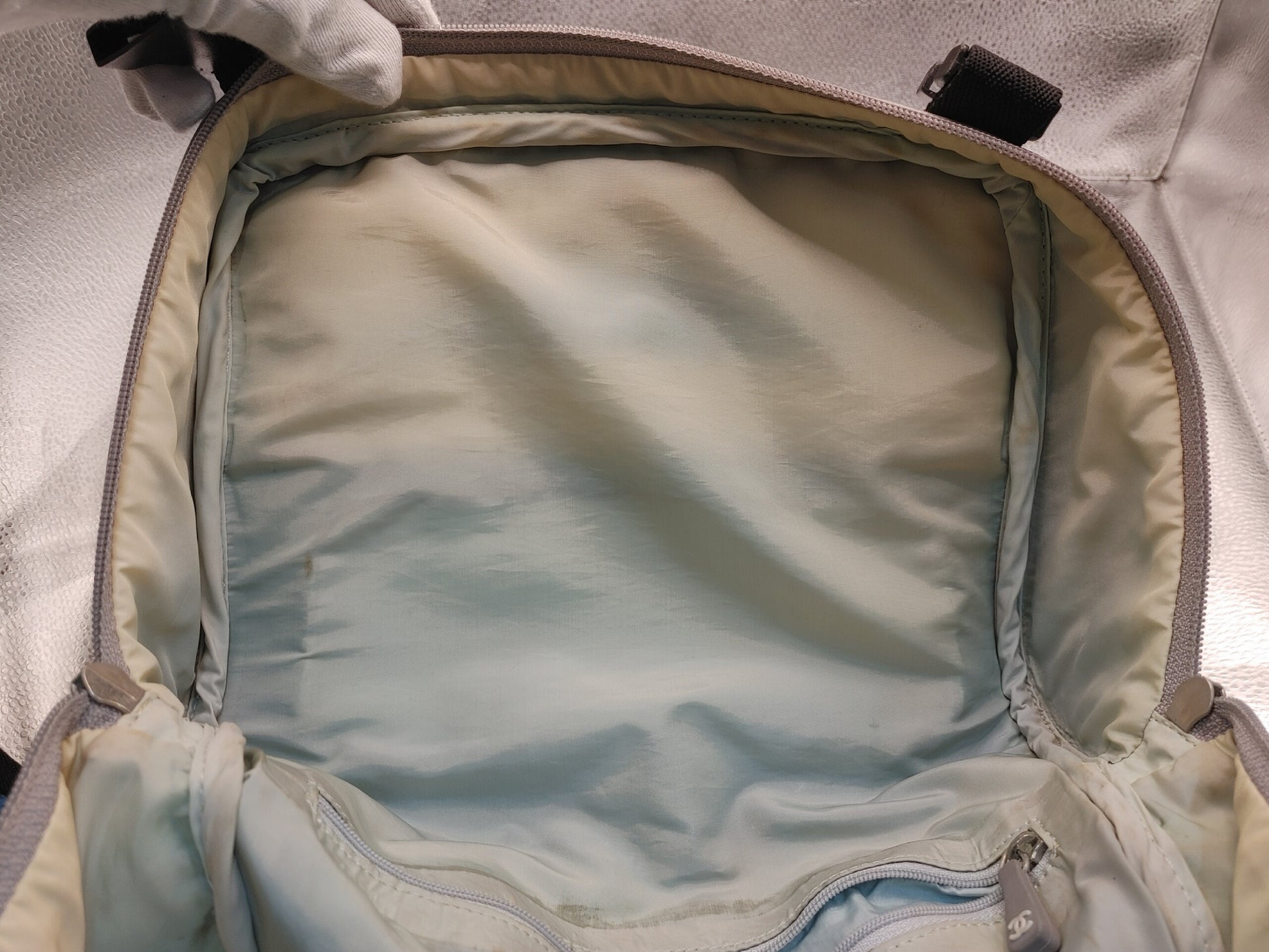 CHANEL Sport Line Backpack Nylon White Backpack