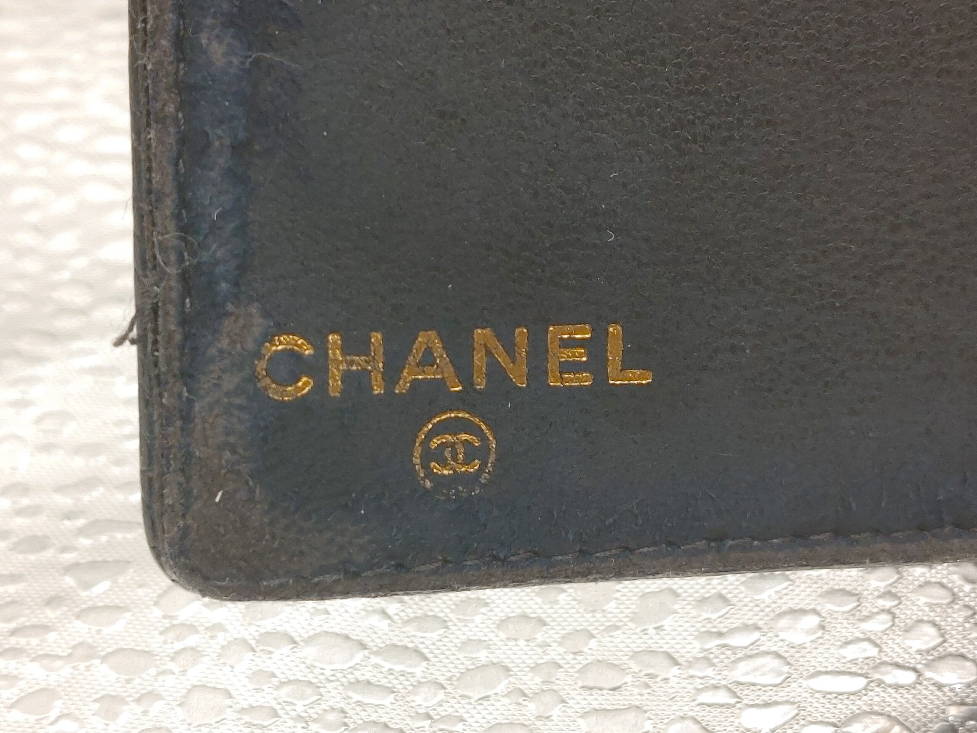 CHANEL Coco Mark Bifold Long Wallet with Seal, 6094776, Black Caviar Skin, with Certificate of Authenticity and Box