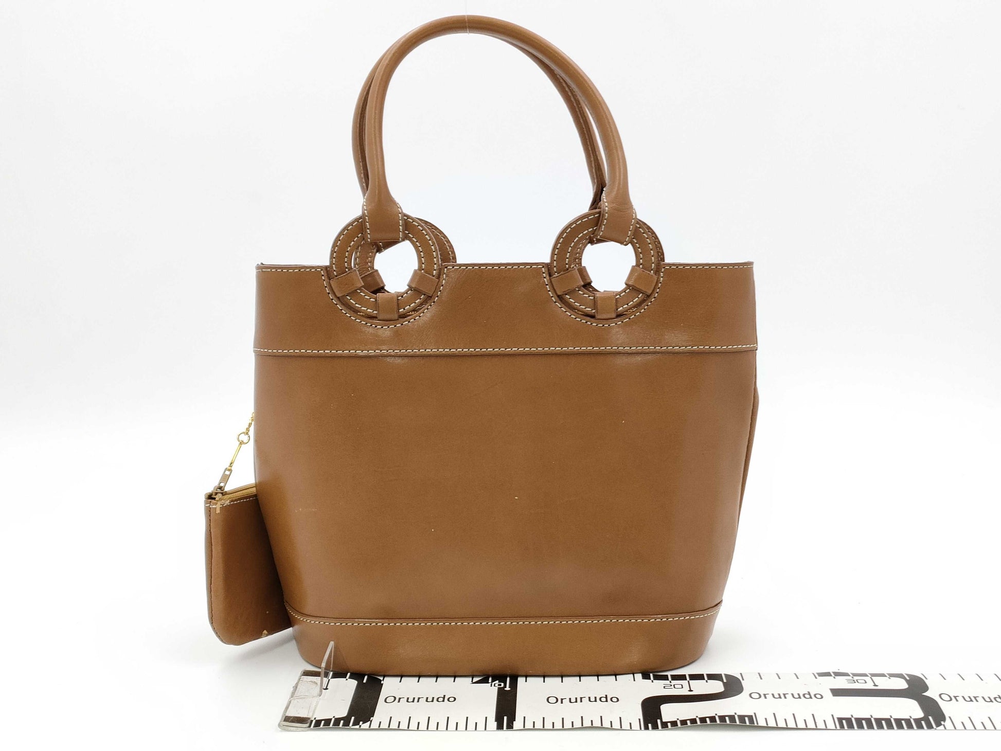 Kitamura Brown Leather Handbag