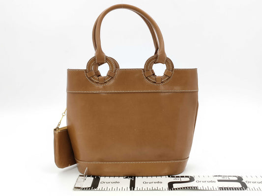 Kitamura Brown Leather Handbag