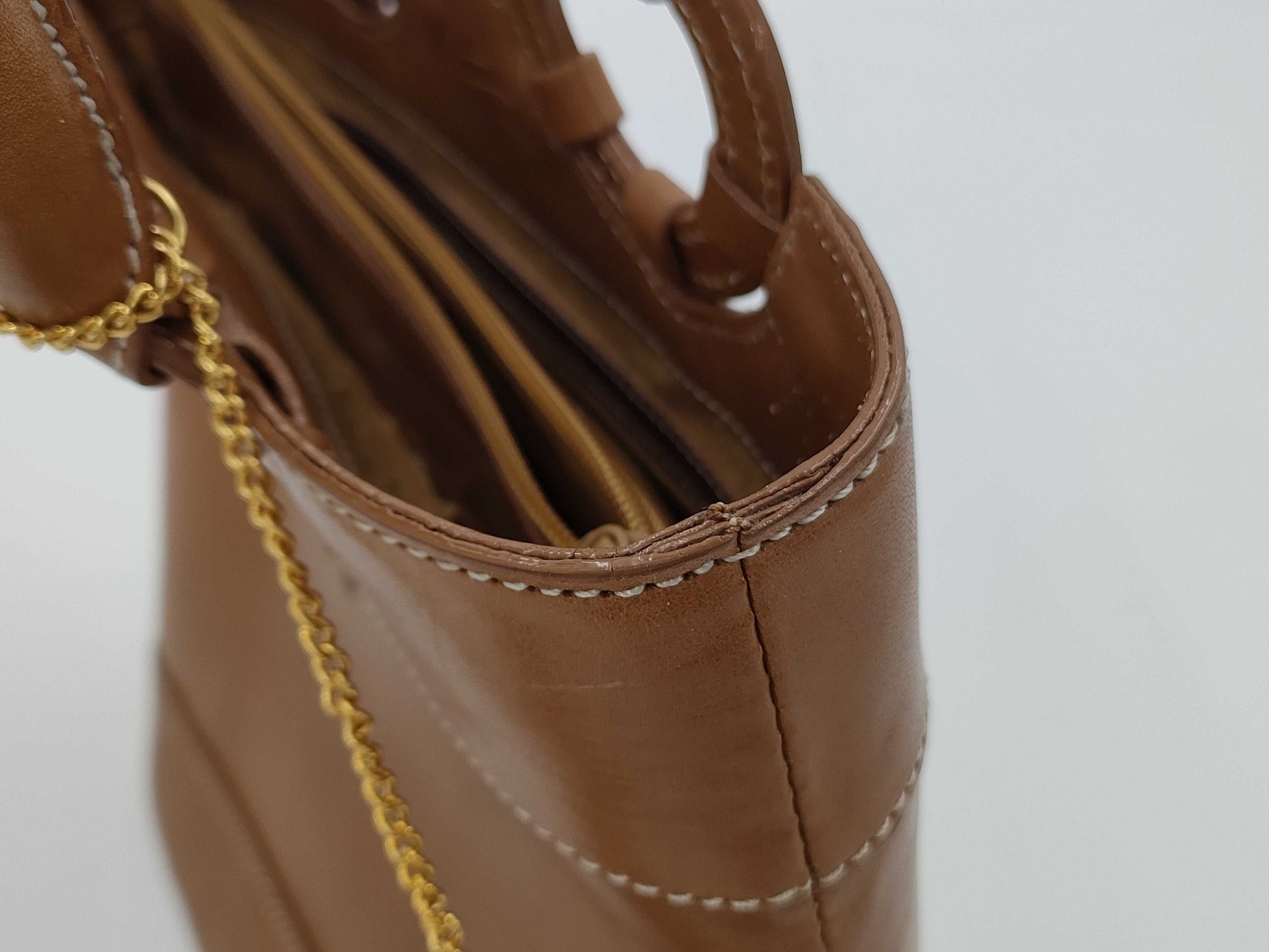 Kitamura Brown Leather Handbag