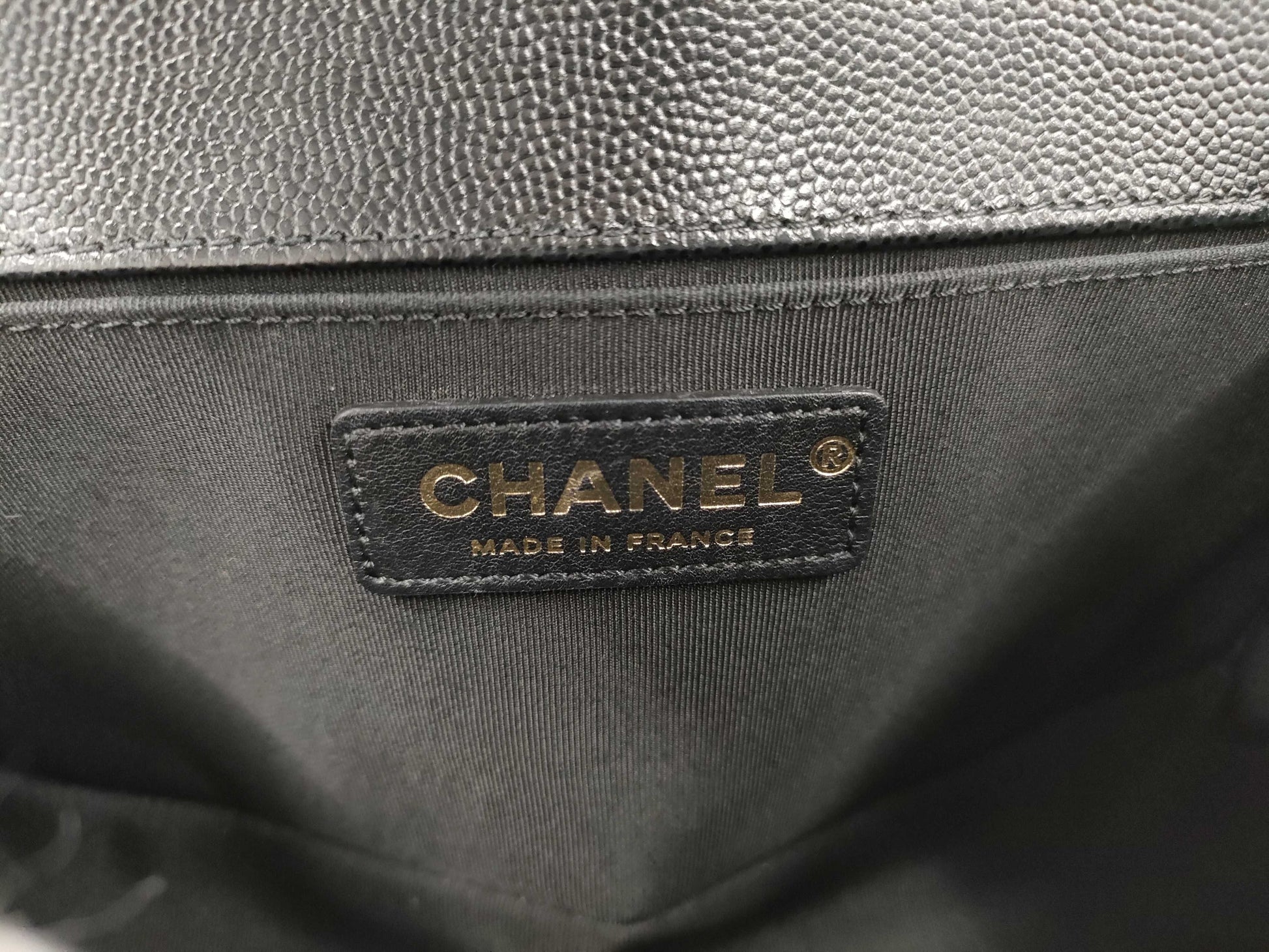 CHANEL Boy Chanel Caviar Skin Black GP 26 Series Shoulder Bag