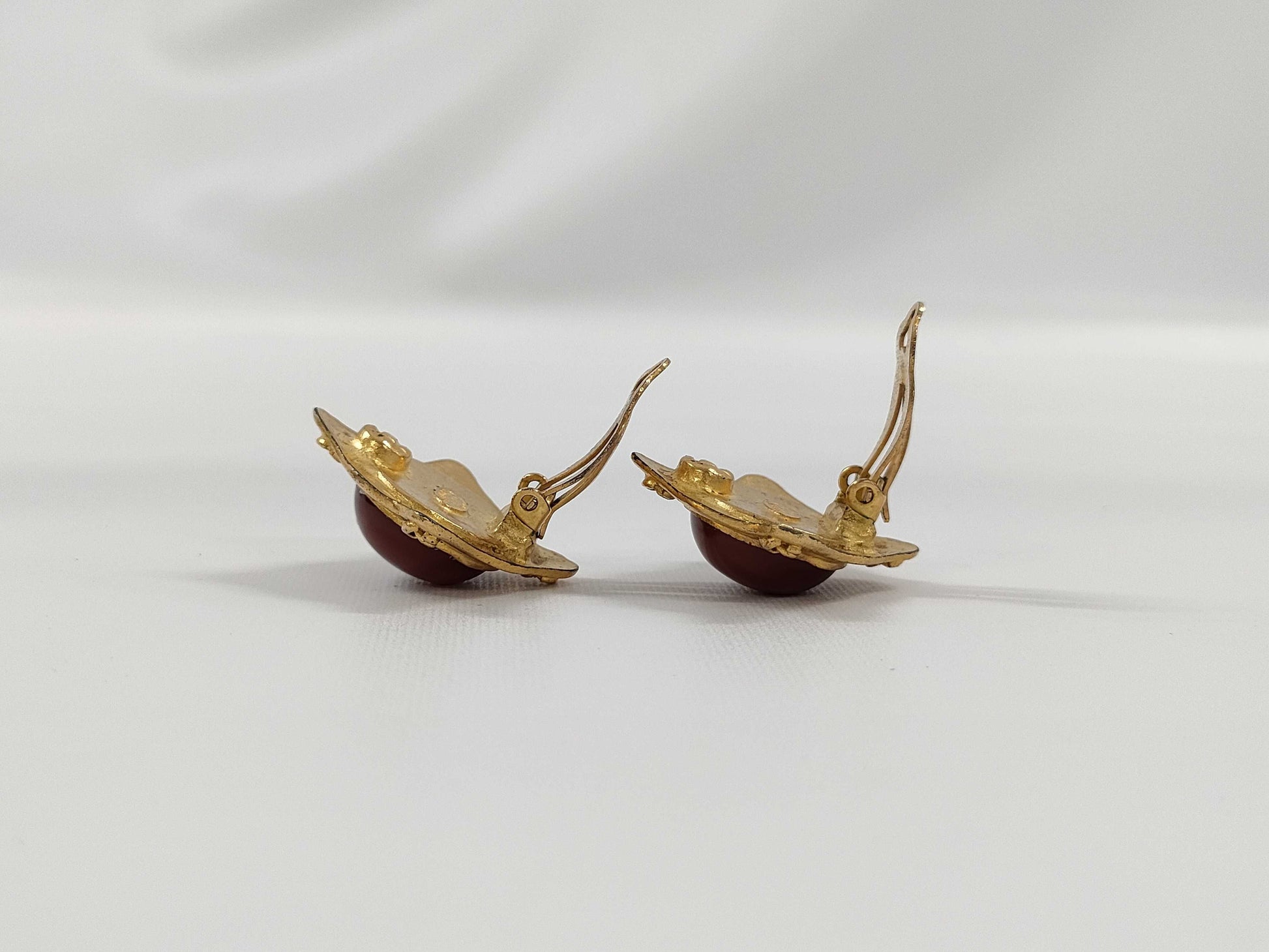CHANEL Color Stone Coco Mark Earrings with Rice