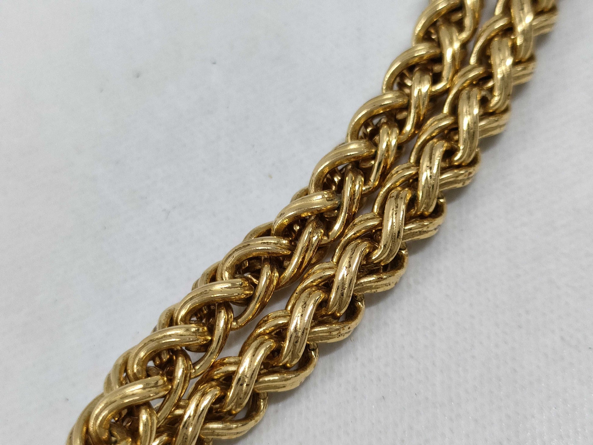 CHANEL Colored Stone Coco Mark Long Chain Necklace with Rice