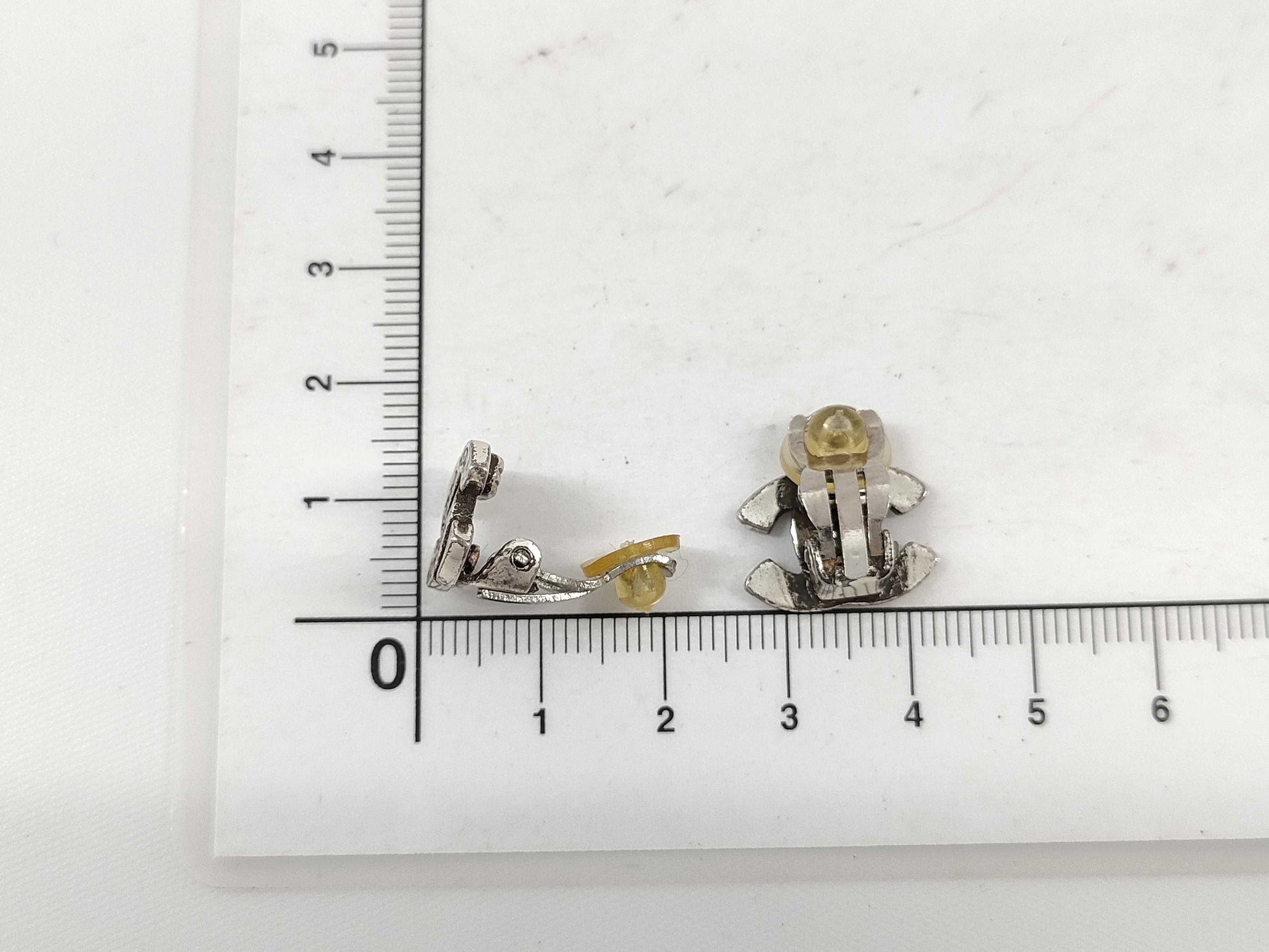 CHANEL Coco Mark Logo Earrings with Rice