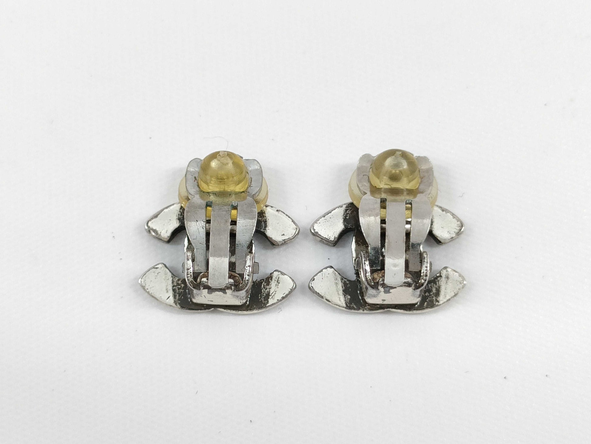 CHANEL Coco Mark Logo Earrings with Rice