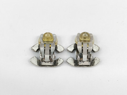 CHANEL Coco Mark Logo Earrings with Rice