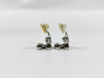 CHANEL Coco Mark Logo Earrings with Rice
