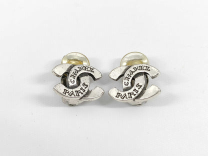CHANEL Coco Mark Logo Earrings with Rice