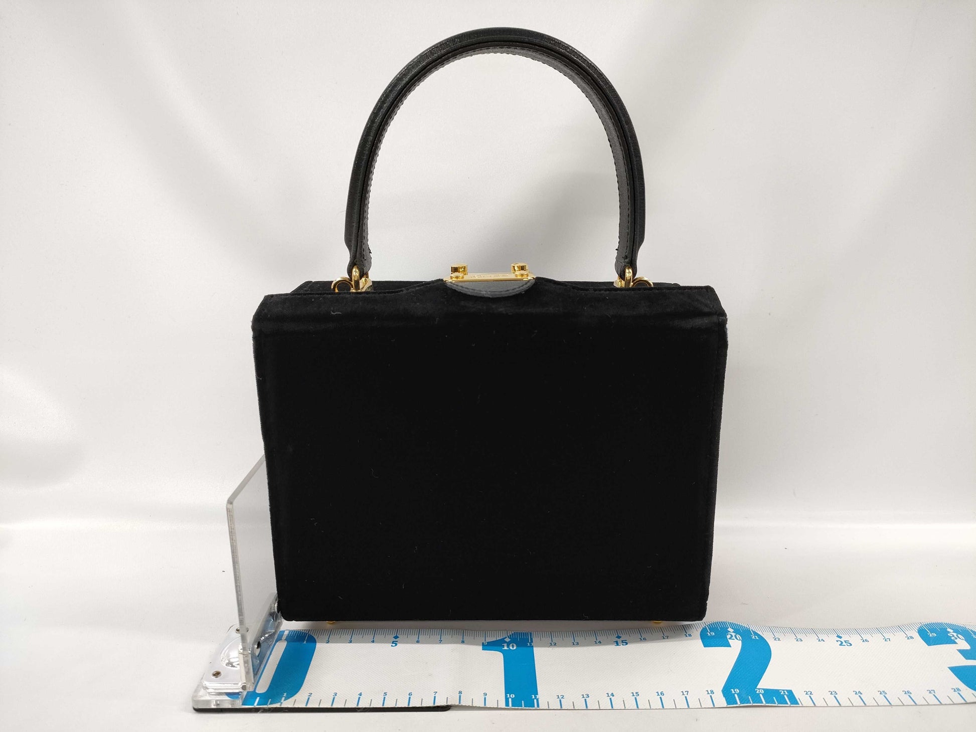 FENDI Velvet Box Handbag Black Handbag