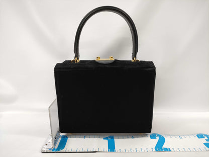FENDI Velvet Box Handbag Black Handbag