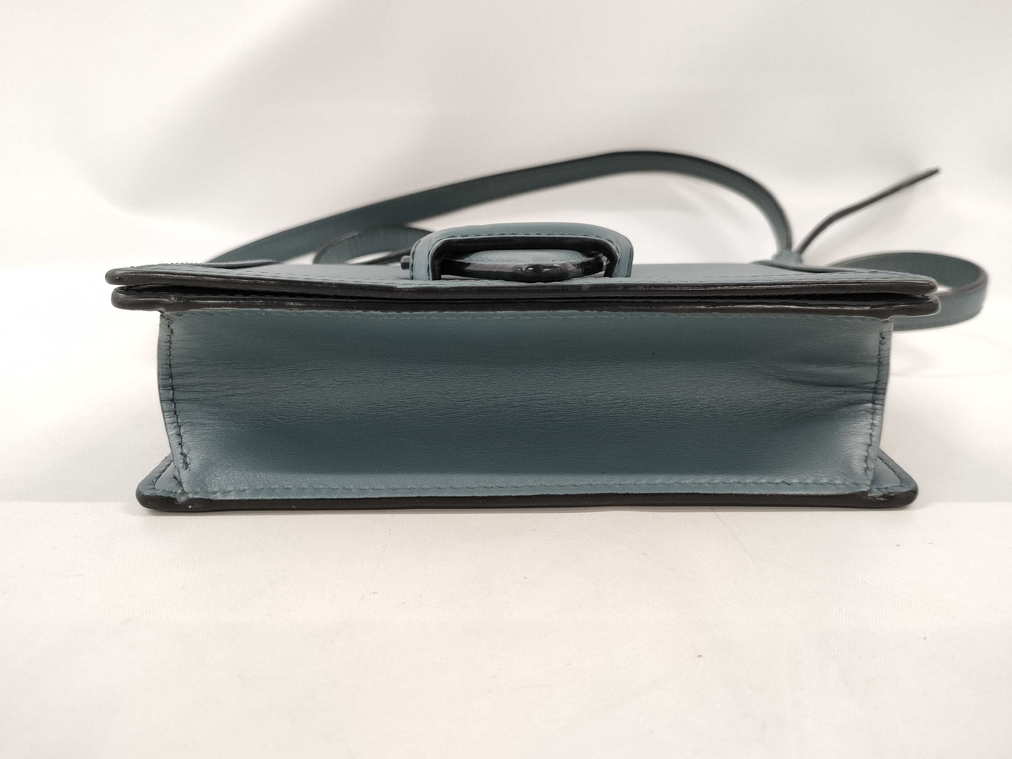 LOEWE Leather Barcelona Shoulder Bag, Blue