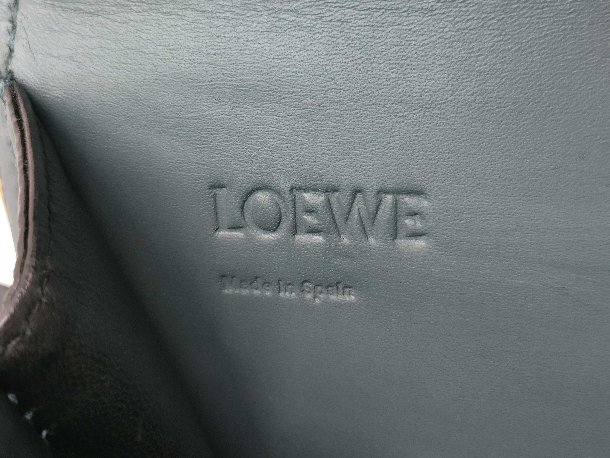 LOEWE Leather Barcelona Shoulder Bag, Blue
