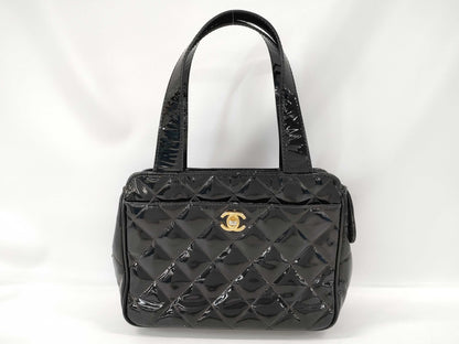 CHANEL Matelasse Handbag Patent Leather Handbag