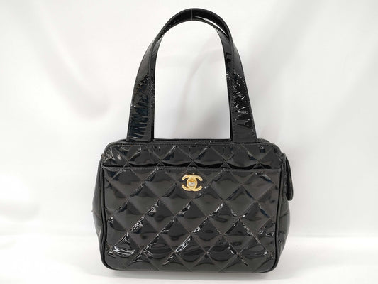 CHANEL Matelasse Handbag Patent Leather Handbag