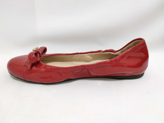 PRADA Prada enamel flat shoes red pumps