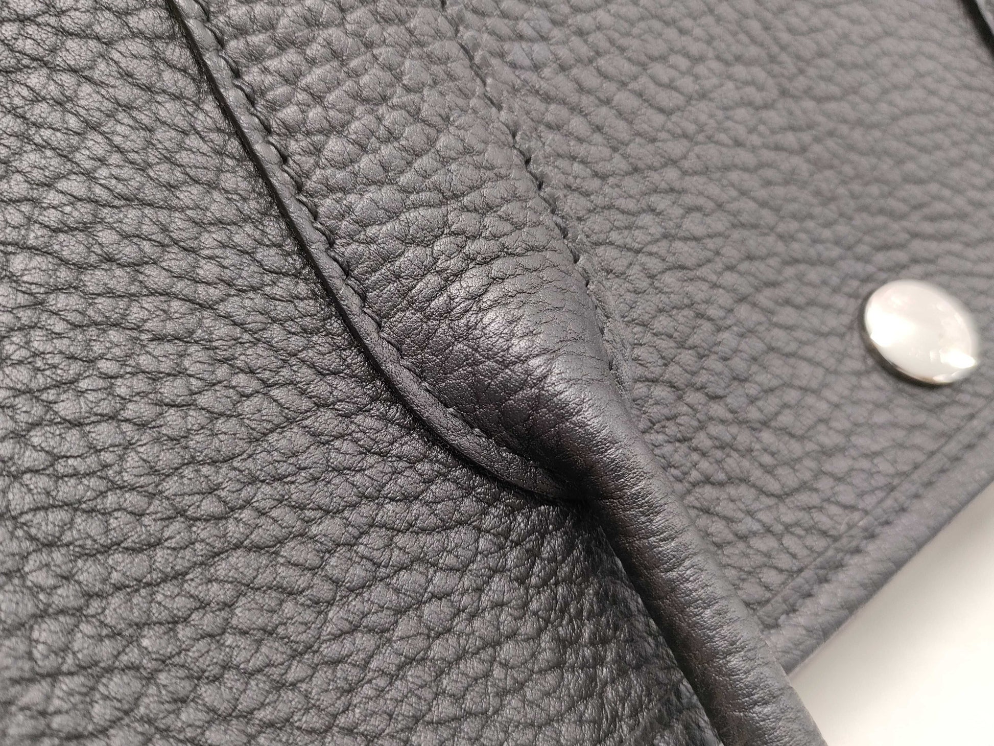 HERMES Garden Party TPM Negonda Handbag in Black with Silver Hardware and B Stamp