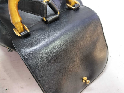 GUCCI Bamboo Backpack Black
