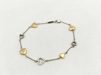 Tiffany & Co. Heart Bracelet/Bangle in Yellow Gold/White Gold 750 