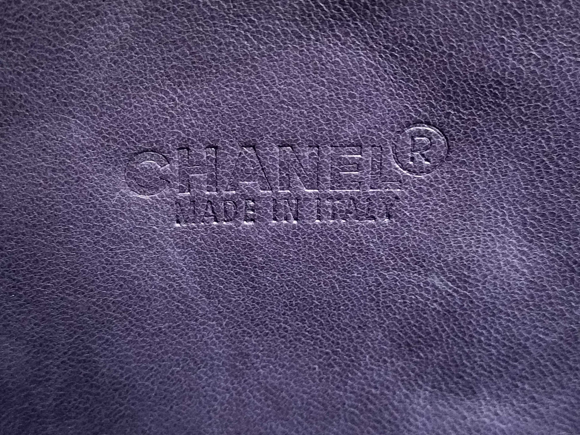 CHANEL Harako CO Mark Clutch Bag Beige Purple No. 6 Pouch