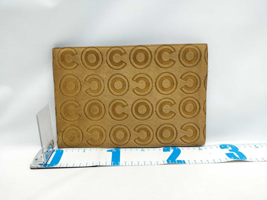 CHANEL Harako CO Mark Clutch Bag Beige Purple No. 6 Pouch