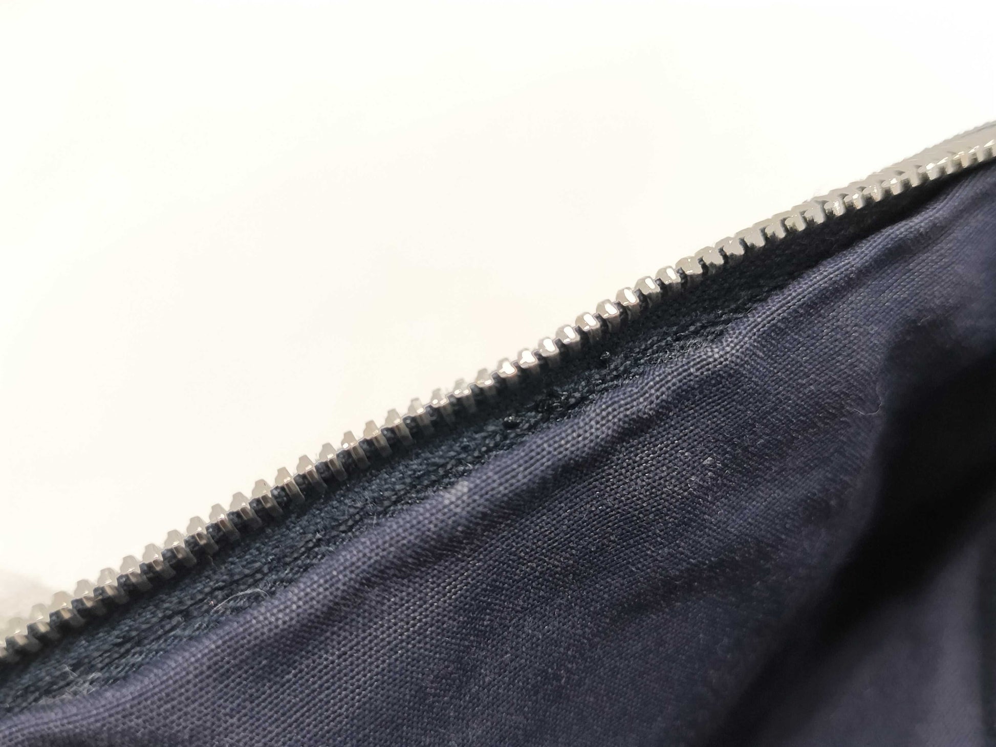 HERMES Bolide Pouch Mini Mini 15 Canvas Leather Navy Pouch