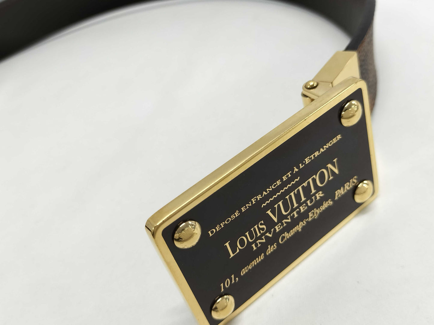 LOUIS VUITTON Damier Santur Inventour 85/34 M9677 CA3181 Belt