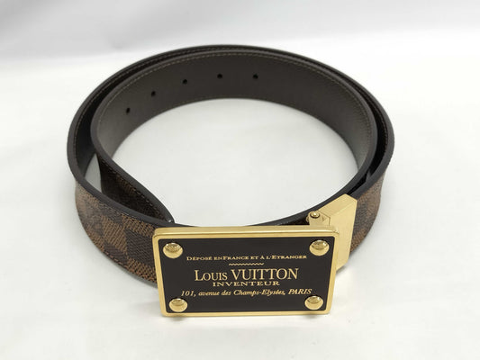 LOUIS VUITTON Damier Santur Inventour 85/34 M9677 CA3181 Belt