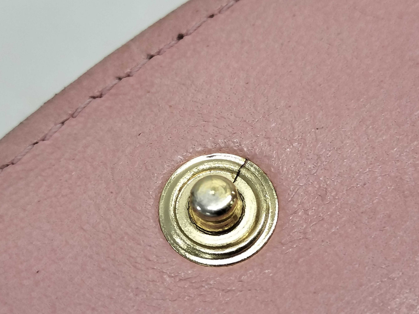CHANEL Caviar Skin Coco Mark Double Hook Bifold Wallet Pink 9 Series Wallet