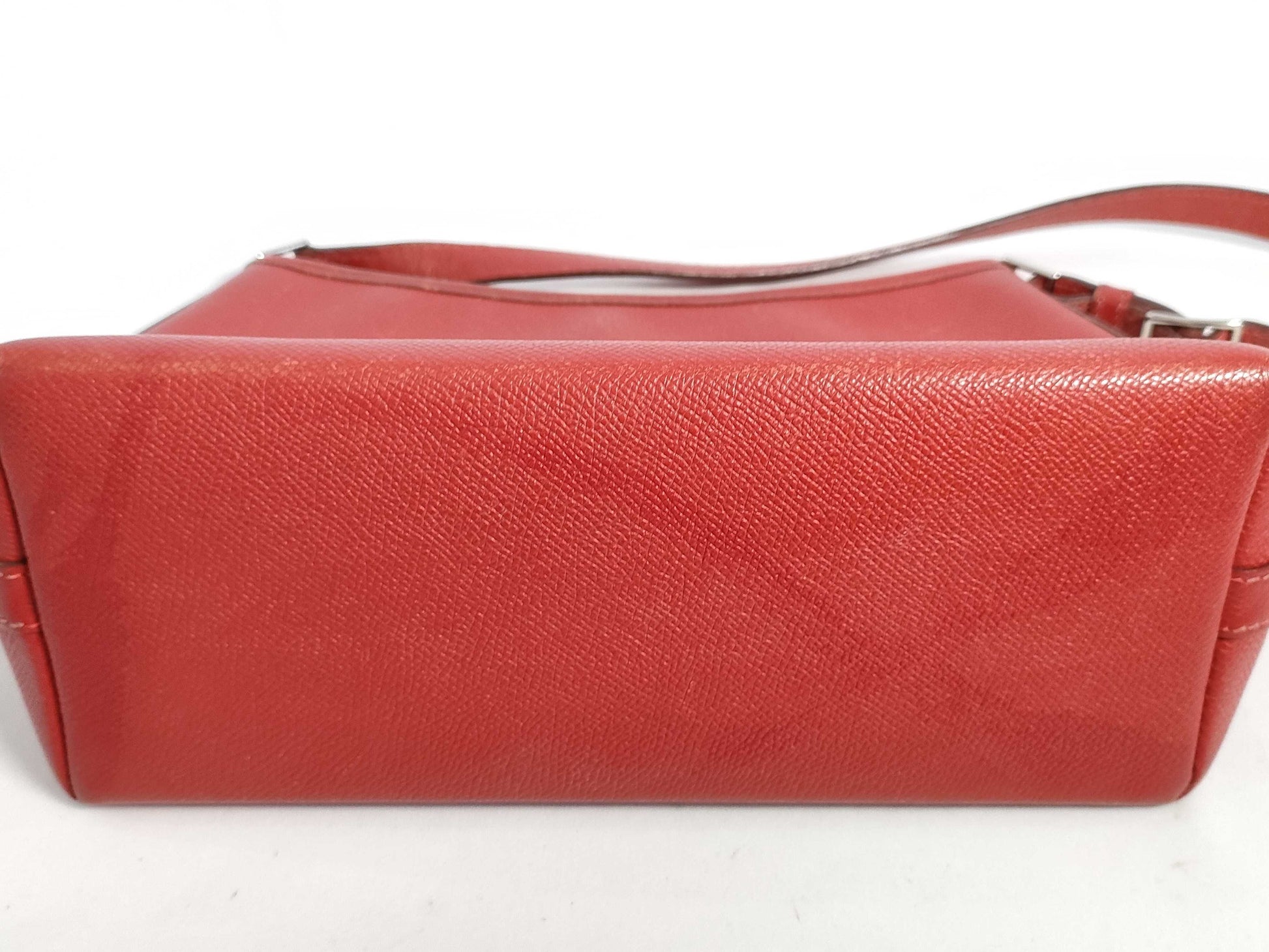 HERMES Berlingo PM Epson Rouge Bif Shoulder Bag with H Stamp