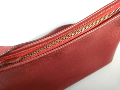 HERMES Berlingo PM Epson Rouge Bif Shoulder Bag with H Stamp