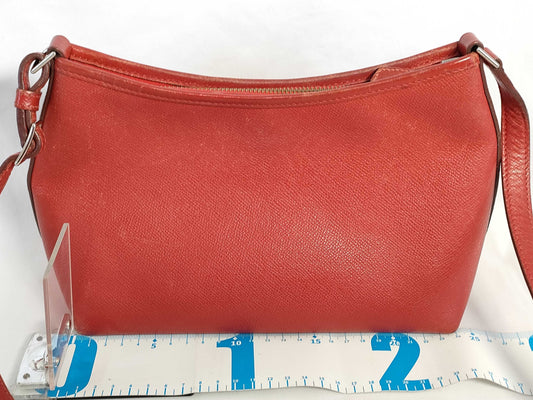 HERMES Berlingo PM Epson Rouge Bif Shoulder Bag with H Stamp
