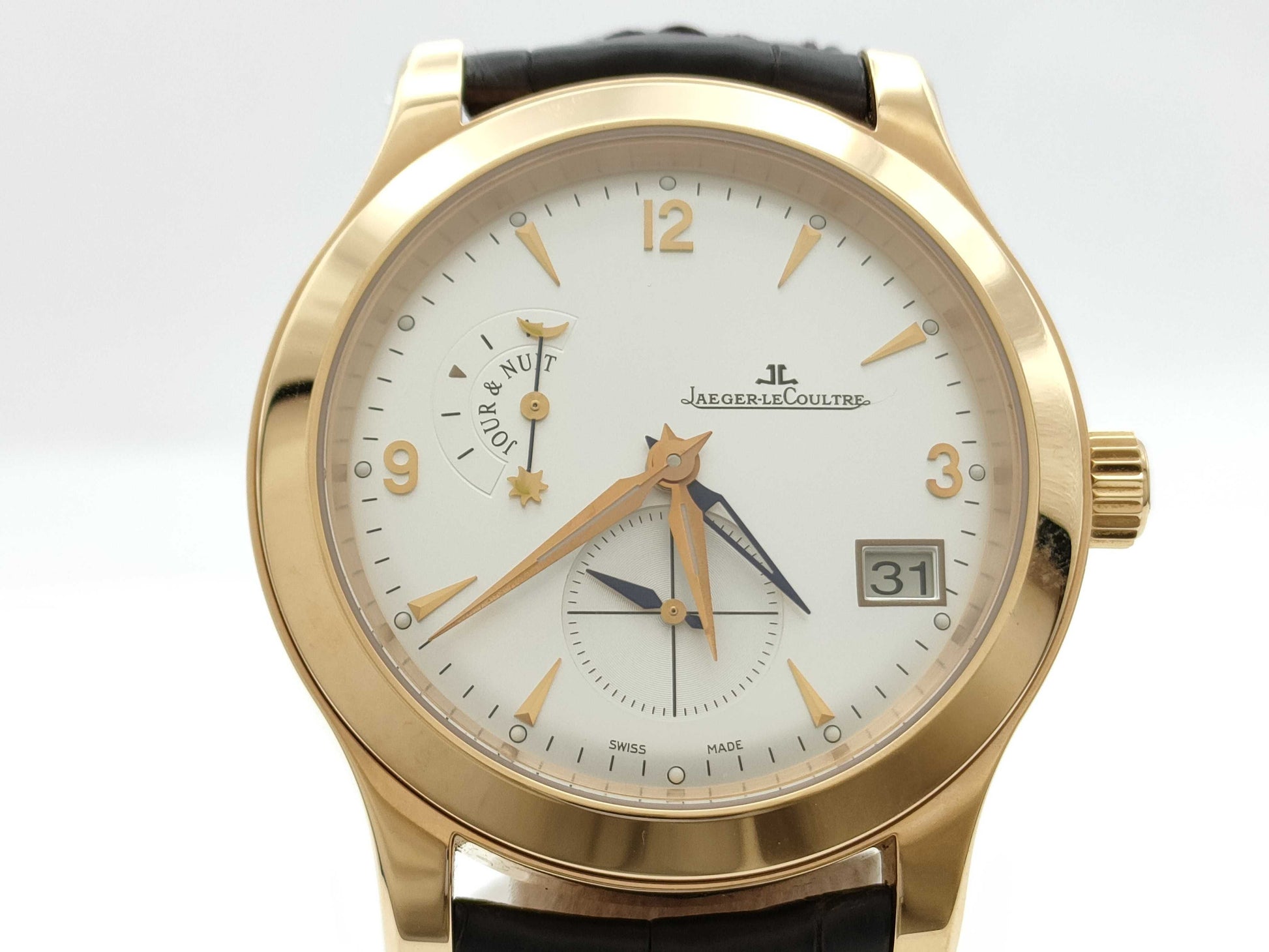 JAEGER LECOULTRE Q1622420 Master Hometime 147.2.05.S 0168 Automatic 18K Gold Men's Watch