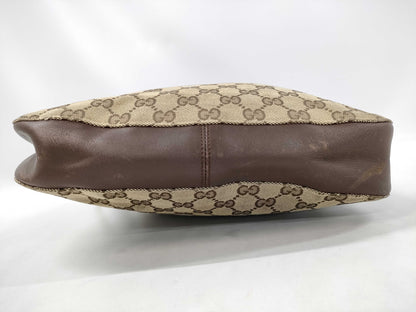 GUCCI One-Shoulder GG Canvas Drawcord Shoulder Bag