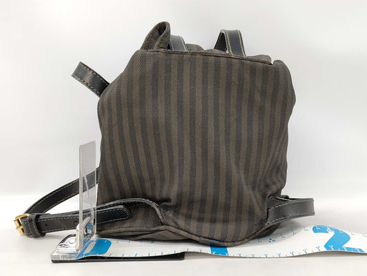 FENDI Mini Drawcord Striped Backpack