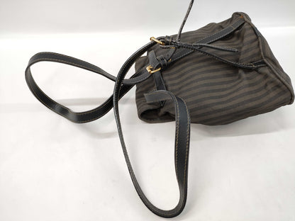 FENDI Mini Drawcord Striped Backpack
