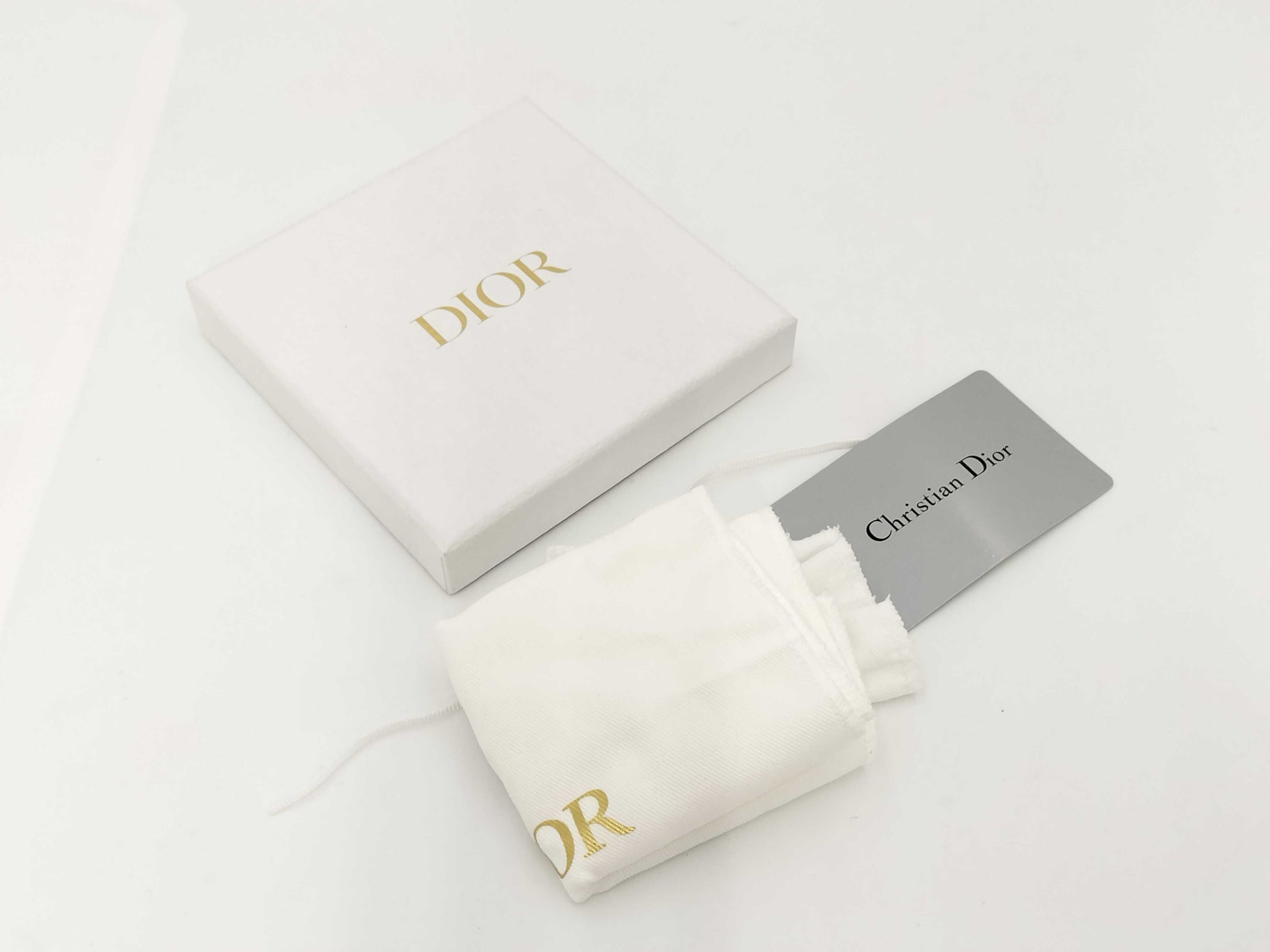 Dior Christian Dior Tri-fold Wallet Mini Wallet Cannage Charm Box Bag Wallet