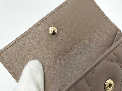 Dior Christian Dior Tri-fold Wallet Mini Wallet Cannage Charm Box Bag Wallet