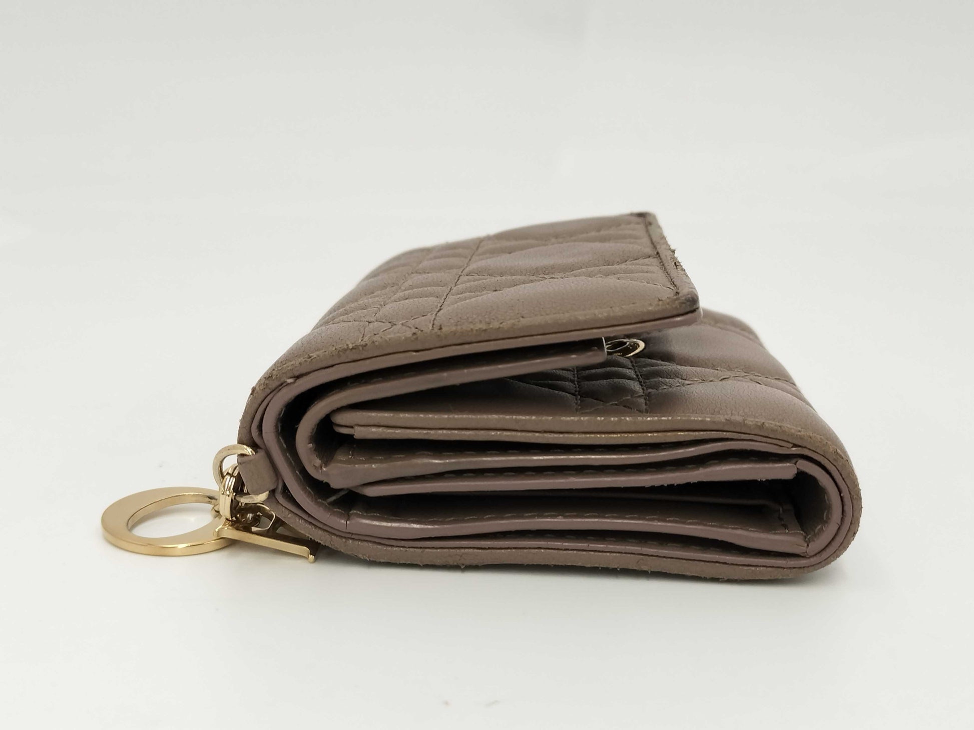 Dior Christian Dior Tri-fold Wallet Mini Wallet Cannage Charm Box Bag Wallet
