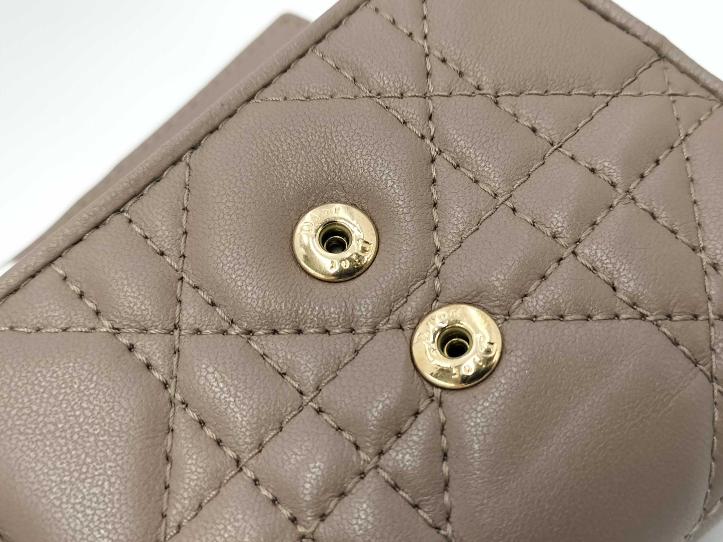 Dior Christian Dior Tri-fold Wallet Mini Wallet Cannage Charm Box Bag Wallet