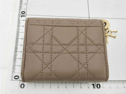 Dior Christian Dior Tri-fold Wallet Mini Wallet Cannage Charm Box Bag Wallet