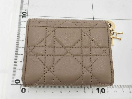 Dior Christian Dior Tri-fold Wallet Mini Wallet Cannage Charm Box Bag Wallet
