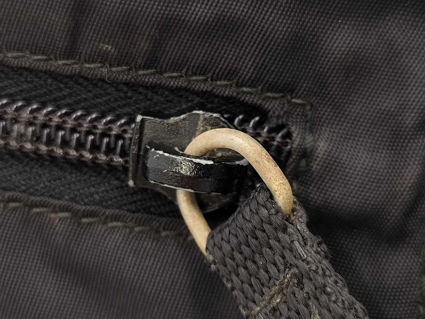 PRADA Prada Triangle Logo Black Shoulder Bag