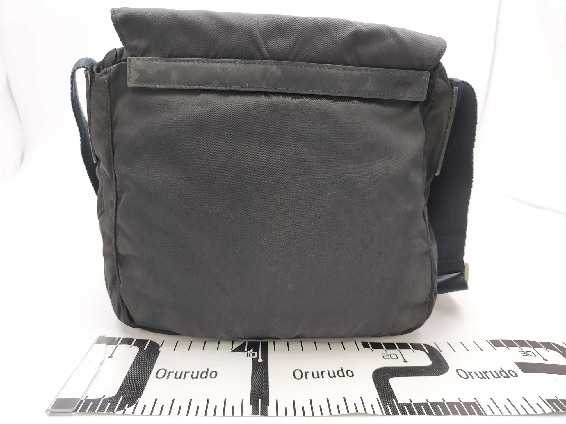 PRADA Prada Triangle Logo Black Shoulder Bag