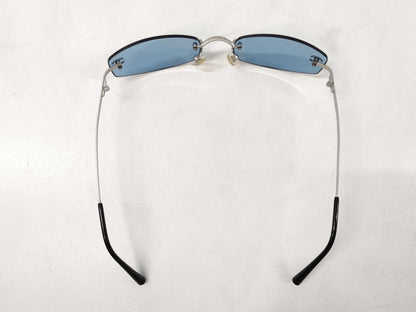  CHANEL Chanel Sunglasses Coco Mark Rimless Blue Case Sunglasses Eyeglasses