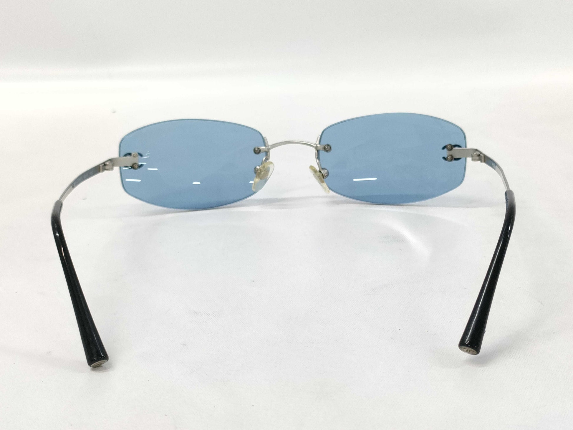  CHANEL Chanel Sunglasses Coco Mark Rimless Blue Case Sunglasses Eyeglasses
