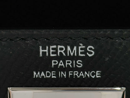 HERMES Kelly 28 Epson Black B-stamped Handbag