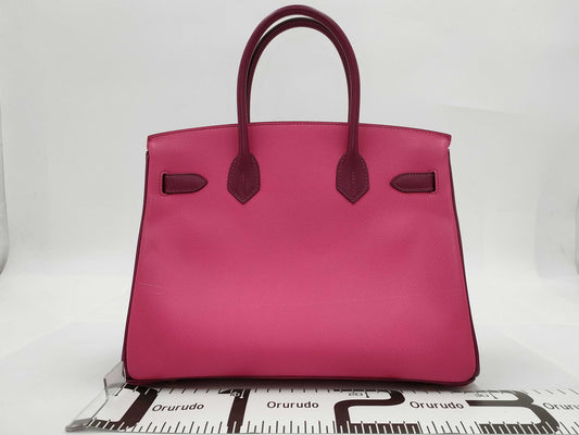 HERMES Birkin 30 Personal Order Epson Pink □R Handbag